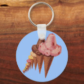 Porte-clés des générations de cônes de crème glacée (Recto)