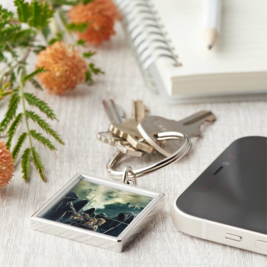 Porte-clés Des hobbits prêts à la bataille (Côté)