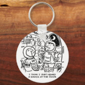 Porte-clés Des hommes d'espace dans un dessin de vaisseau spa (Recto)