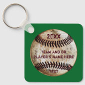 Porte-clés Des Idées Cadeaux De Baseball, Vert Personnalisé, (Recto)