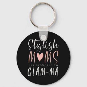 Porte-clés Des Moms Élégantes Promues À La Typographie Gla