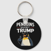 Porte-clés Des palmes de pingouin contre Trump (Recto)