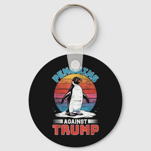Porte-clés Des pingouins contre Trump Des Pingouins Flippers  (Recto)