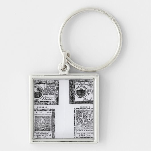 Porte-clés Des six billets d'un dollar colonial (Devant)