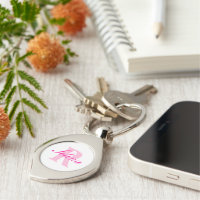 Porte-clés des textes de rose de lettre nommée et