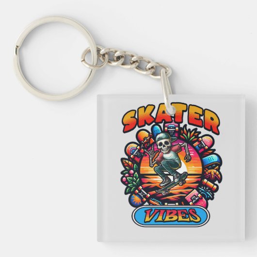 PORTE-CLÉS DES VIBES DE SKATER ! (Devant)