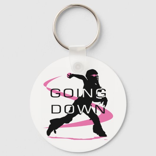 Porte-clés Descendre Pink Catcher Softball (Recto)