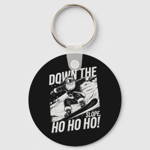 Porte-clés Descente Ho Ho Ho Christmas Snowboard Père Noël S