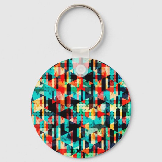Porte-clés Design abstrait coloré (Recto)