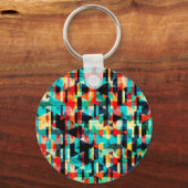 Porte-clés Design abstrait coloré (Recto)