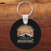Porte-clés Design "Adventure Await-Explore the mountain" (Verso)