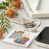 Porte-clés Design amusant Zodiac Leo (Devant Droit)