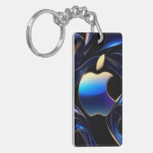 Porte-clés ✨ Design Apple Métallisé Pour Accessoires de Clés (Devant gauche)