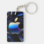 Porte-clés ✨ Design Apple Métallisé Pour Accessoires de Clés (Dos)