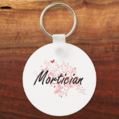 Porte-clés Design artistique morticien avec papillons (Recto)