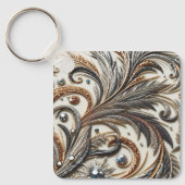 Porte-clés Design baroque glamour avec Parties scintillant et (Recto)