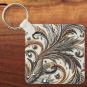 Porte-clés Design baroque glamour avec Parties scintillant et (Recto)