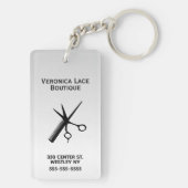 Porte-clés Design Beauticier Léger Argent (Dos)