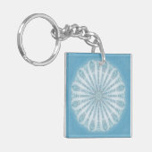 Porte-clés Design boho bleu et turquoise moderne (Devant gauche)