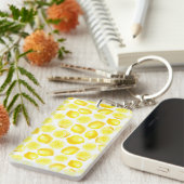 Porte-clés Design citrons aquarelle (Devant droit)