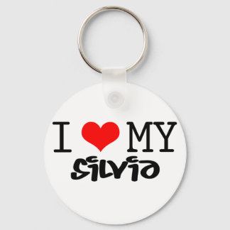 Porte-clés Design classique "I Love My Silvia"