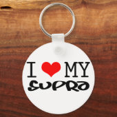 Porte-clés Design classique "I Love My Supra" (Recto)