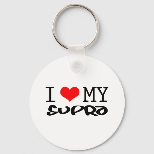 Porte-clés Design classique "I Love My Supra" (Recto)
