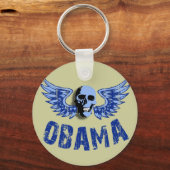 Porte-clés Design crâne Obama (Recto)