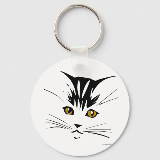Porte-clés Design d'art de chat (Recto)