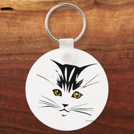 Porte-clés Design d'art de chat (Verso)