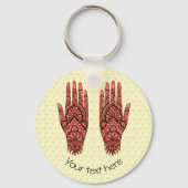 Porte-clés Design d'art de tatouage à la main Mehndi personna (Verso)