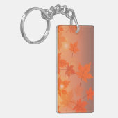Porte-clés Design d'automne avec feuilles d'érable et effet b (Devant gauche)