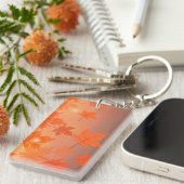 Porte-clés Design d'automne avec feuilles d'érable et effet b (Devant droit)