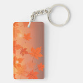 Porte-clés Design d'automne avec feuilles d'érable et effet b (Dos)