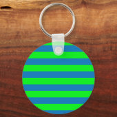Porte-clés Design de bandes bleues et vertes (Verso)