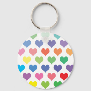 Porte-clés Design de coeurs colorés