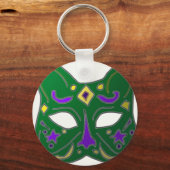 Porte-clés Design de masque vénitien vert (Recto)
