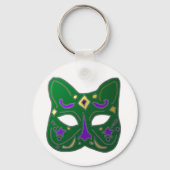 Porte-clés Design de masque vénitien vert (Recto)