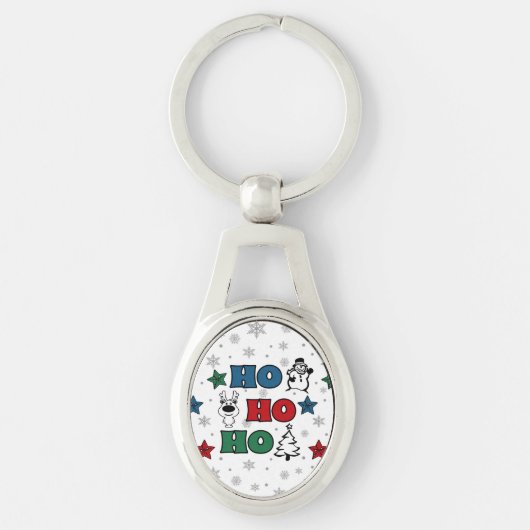 Porte-clés Design de Noël Ho-Ho-Ho (Devant)