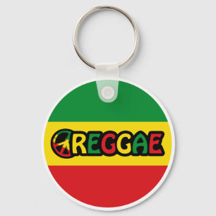 Porte-clés Design de reggae avec couleurs de drapeau reggae