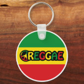 Porte-clés Design de reggae avec couleurs de drapeau reggae (Recto)
