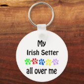 Porte-clés Design de Setter Walks irlandais (Verso)