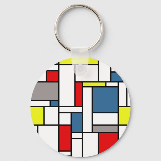 Porte-clés Design de style mondrien (Recto)