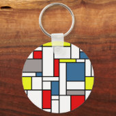 Porte-clés Design de style mondrien (Recto)