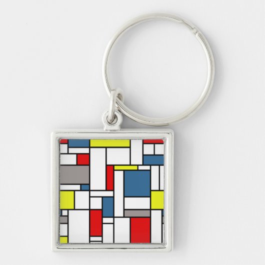 Porte-clés Design de style mondrien (Devant)
