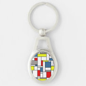 Porte-clés Design de style mondrien (Devant)