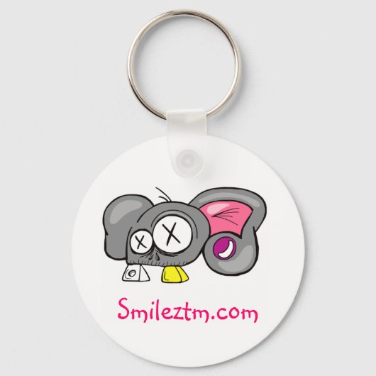 Porte-clés Design de tête de souris fou (Recto)