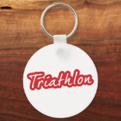Porte-clés Design de triathlon cool (Recto)