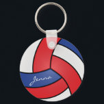 Porte-clés Design de volley-ball rouge, blanc et bleu<br><div class="desc">Porte - clé de volley-ball rouge, blanc et bleu prêt à vous personnaliser. Vous pouvez le personnaliser avec votre nom d'autographe. Beaucoup de couleurs sont disponibles... si vous ne trouvez pas votre couleur, contactez-moi pour obtenir de l'aide. Remarque : Toutes les zones de modèle n'ont pas besoin d'être modifiées. 📌...</div>