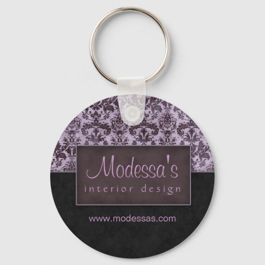Porte-clés Design d'intérieur porte - clé Damask Violet (Recto)